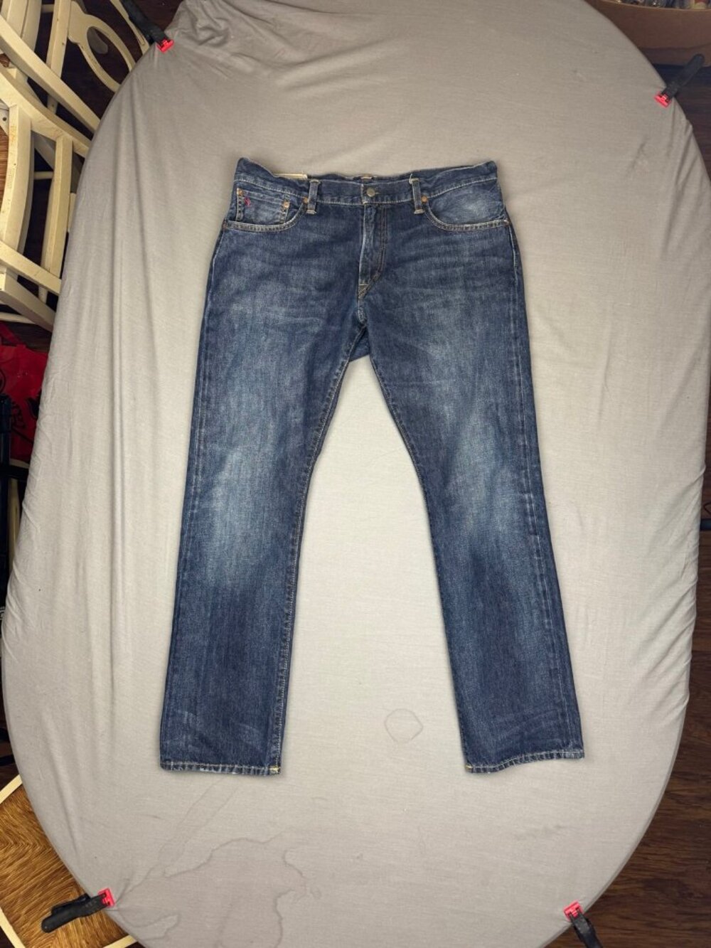 Polo Ralph Lauren Sullivan Slim Garment-Dyed Stretch Jean Mens 36x32 Dark Wash